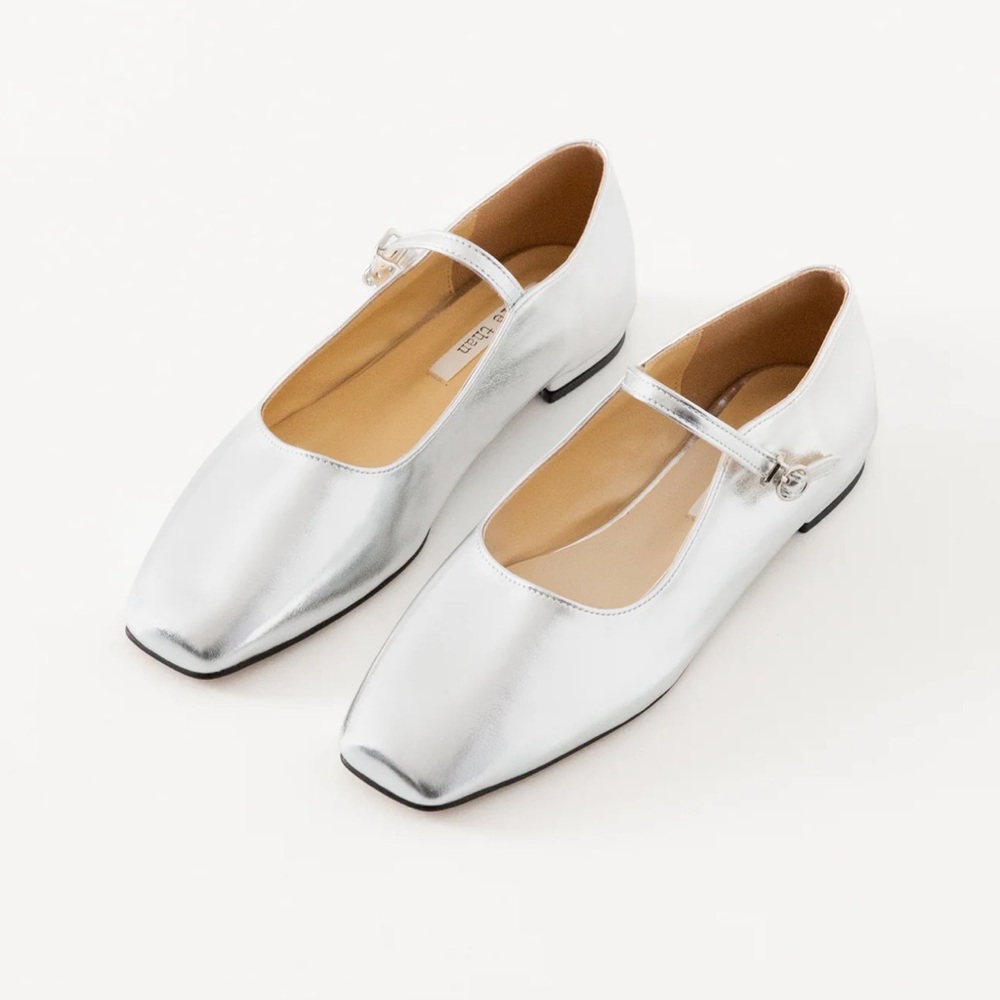 Peche Blair - Silver Mary Janes